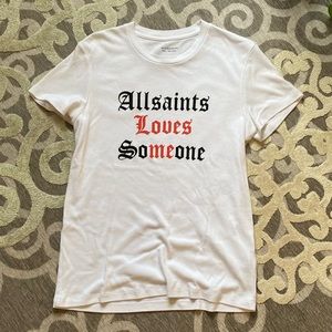All saints amie boyfriend tshirt